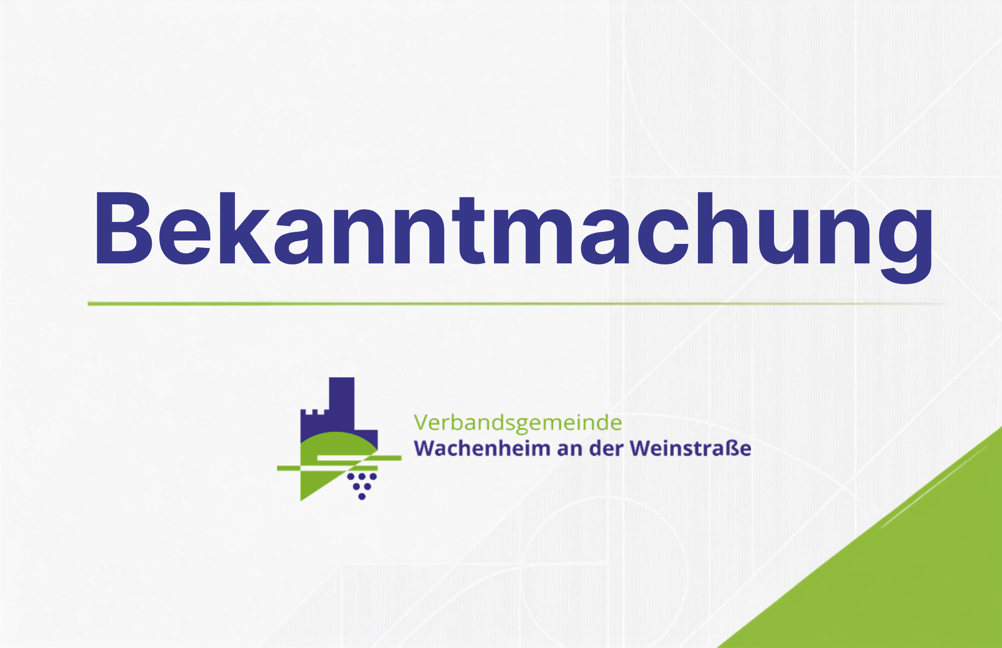Bekanntmachung Titelbild - 1